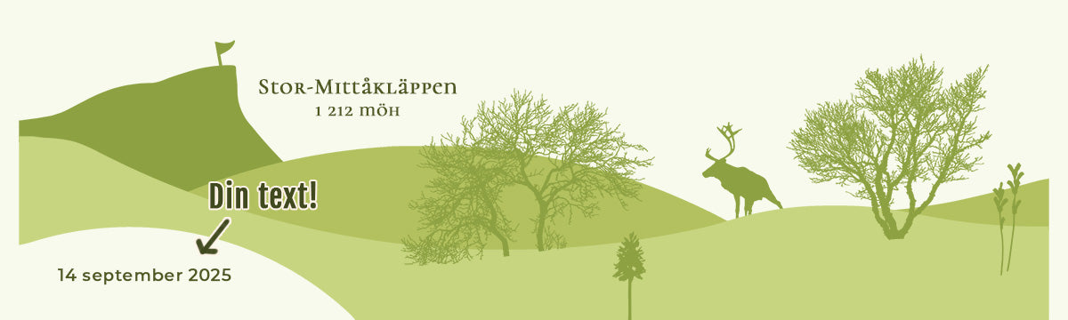 Emaljmugg Stor-Mittåkläppen med personalisering (fem olika färger)